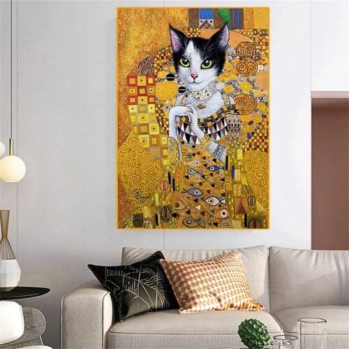 Funny Famous paintings Canvas Art Posters and Prints Animals Paintings on the Wall Art Decor Pictures For Living Room Cuadro