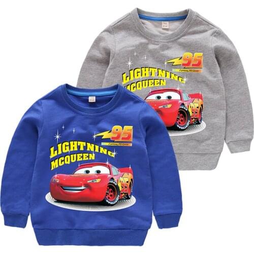 Disney Cars Sweatshirt Cotton Boy Sweatshirt Child Lightning McQueen Sweatshirt