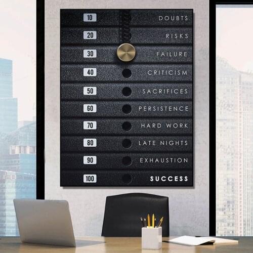 Hard Work Success Motivational Canvas Poster Prints Wall Art Modern Office Decor Canvas Painting Picture For Living Room Cuadros