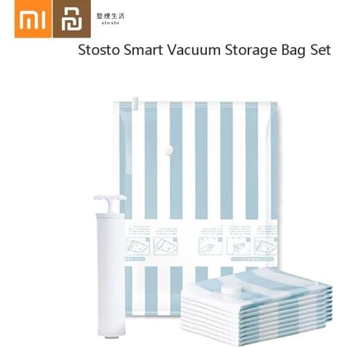 StoSto Smart Vacuum Bag Storage Organizer Border Seal Compressed Travel Saving Space Bags APP Remind From Xiaomi Youpin