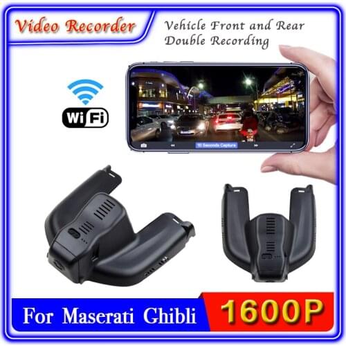 For Maserati Ghibli M157 2016~2021 Car Driving Video Recorder DVR Dedicated WiFi Front Rear Double Recording Dash Cam Camera