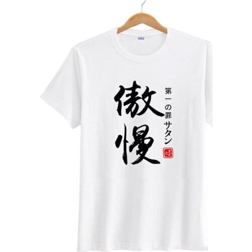 High Quality Cartoon The Seven Deadly Sins Summer Men T-shirt Short Sleeve Fashion Unisex Tshirt Tops Tee Shirt