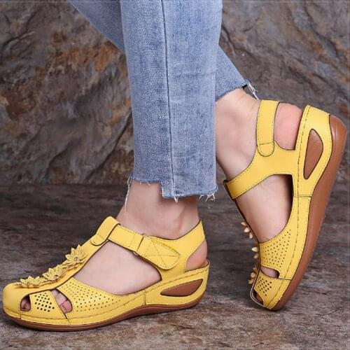 Women Sandals Wedges Shoes Woman Heels Sandals Chaussures Femme Soft Bottom Platform Sandals Gladiator Casual Shoes S-V