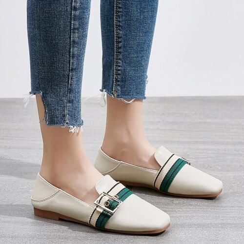 2020 Autumn Women Flats Genuine Leather Shoes Slip On Ballet Flats Ballerines Flats Woman Shoes Moccasins Loafers Shoes 9615