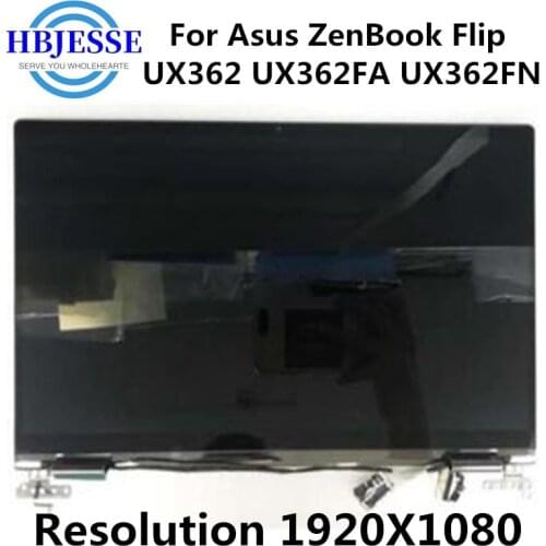 Test well 13.3'' inch Assembly For Asus ZenBook Flip UX362 UX362FN UX362FA Laptop LCD Panel Touch Screen assembly FHD 1920*1080