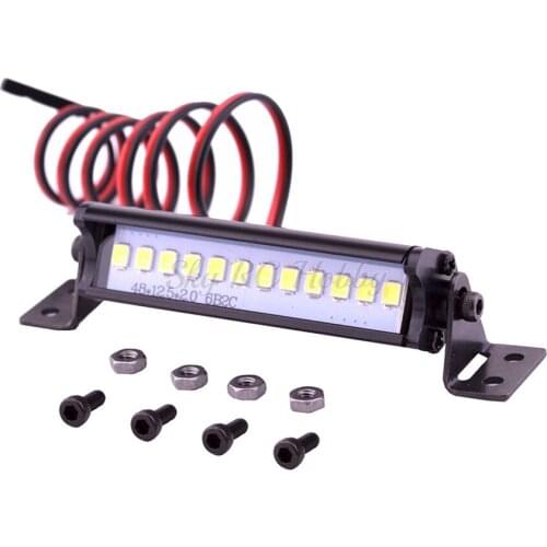 1PCS/2PCS 55MM Super Bright 12LED Lights Bar for 1/10 RC Crawler Car Truck Axial SCX10 90046 D90 Upgrade Parts
