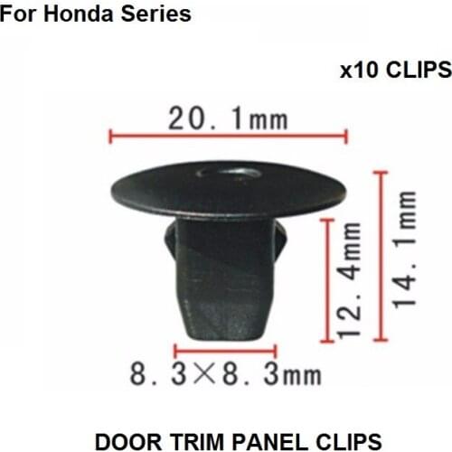 10x Nylon For Honda Accord Fender Apron Grommet Clip Tapping Screw 5mm 20x12x9mm / Mudguard fixed buckle