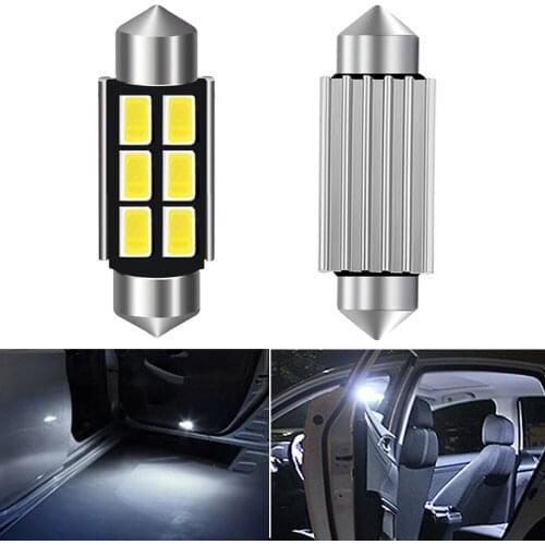 2pcs C5W C10W LED CanBus Festoon 31mm 36mm 39mm 41mm 5630SMD Car Bulb Interior Reading Light License Plate Lamp 6000K White 12V