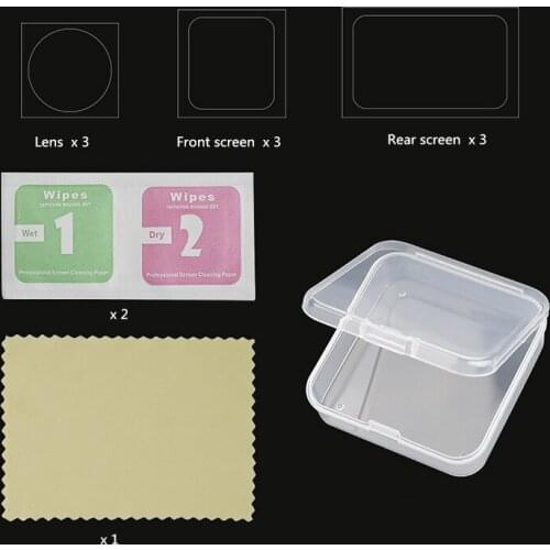 9 pcs / lot OSMO ACTION Lens screen glass film HD Tempered glass films for DJI OSMO ACTION motion camera sport Accessories