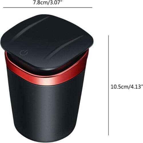 X7AE Car LED Ashtray with Detachable Lid Creative Portable Ashtrays with LED Light Decorative， Coin Storage Cup Container