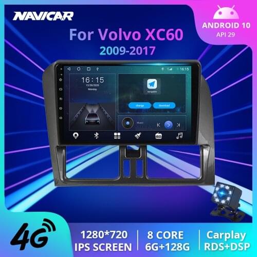 2Din Android10 Car Radio For Volvo XC60 2009-2017 GPS Navigation Car Multimedia Player Auto Radio Stereo Receiver Car Video IGO