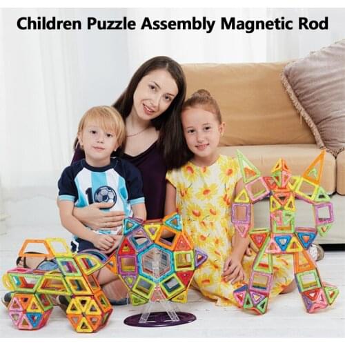 Creative Building Block Assembly Magnetic Stick Multiple Free Combination Parent-child Interaction DIY Puzzle Toys For Children