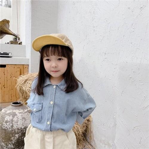 Jean Jacket Spring Autumn Coat Girls Kids Outerwear Teenage Blouse Top Children Clothes School Long Sleeve High Quality