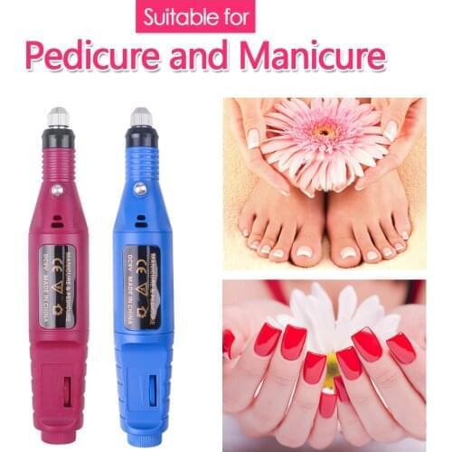 1set 6bits Power Drill Professional Electric Manicure Machine Nail Drill Pen Pedicure File Polish Shape Tool Art Feet Care #TY-1