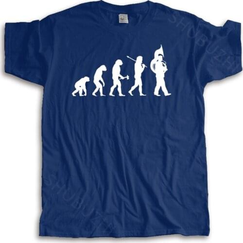 Summer t-shirt men brand teeshirt Sousaphone Tuba French Horn Player Evolution T-Shirt cotton tshirt for boys