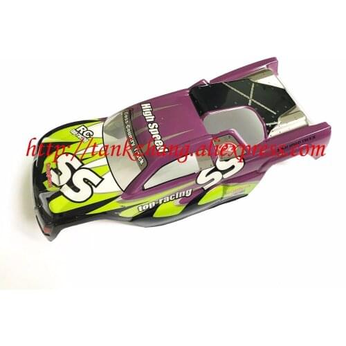 HENGLONG 3850-7 RC nitro car Savage second 1/8 spare parts no. Car body without tail-Purple/red