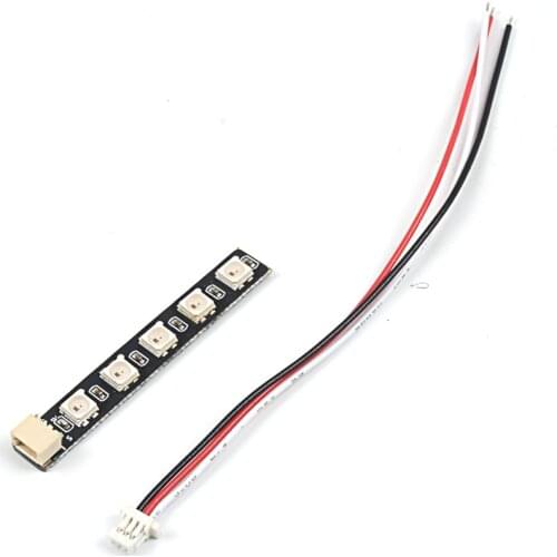 WS2812 Skystars LED Strip Light Controller Board Support 2-6S 7 Color Switchable with 5V BEC for RC Drone