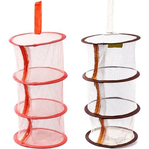 Zipper Bra Drying Basket 3-layer Hanging Net Mesh Storage Basket Bag Hanging Cage Clothes Bra Drying Organizer