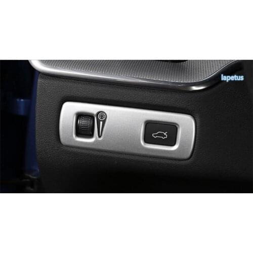 Lapetus Head Lights Lamp Switch Button Decoration Frame Cover Trim 2 Color Fit For Volvo V90 Cross Country 2017 2018 2019 / ABS