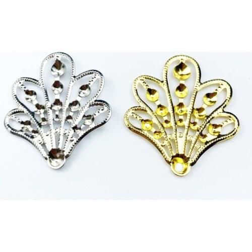 20pcs 40x45mm Filigree Metal sheets decorative for Jewelry Making Cosplay accessories Earring accessories