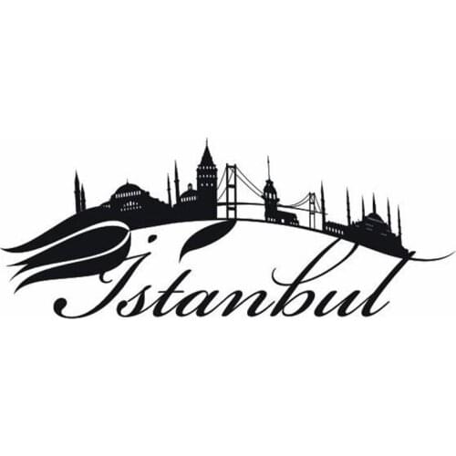 ISTANBUL City Decal Wall Sticker Vinyl Stickers Decor Mural Art Living Room Home Decoration Landmark Skyline Wall Decal