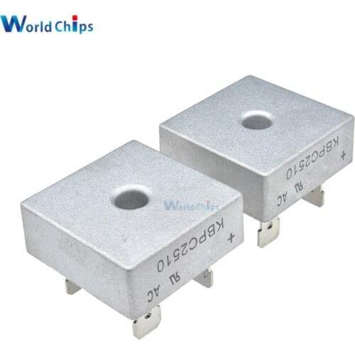 5PCS KBPC2510 1000V 25A Diode Bridge Rectifier Single Phase Bridge Rectifier New Arrival