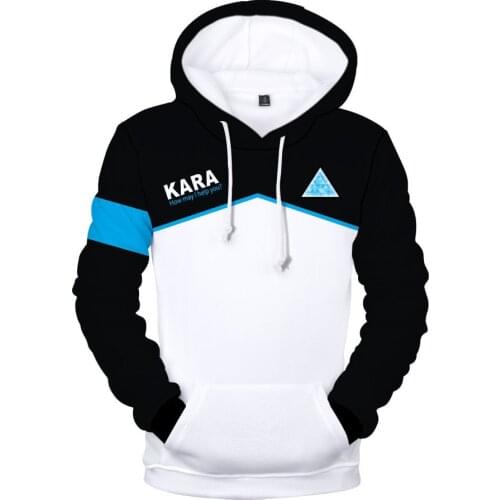 Game Detroit Become Human RK800 Connor Cosplay Pullover Hooded Unisex Jacket Sweatshirt Hoody Streetwear Coat 3D Printed Hoodie