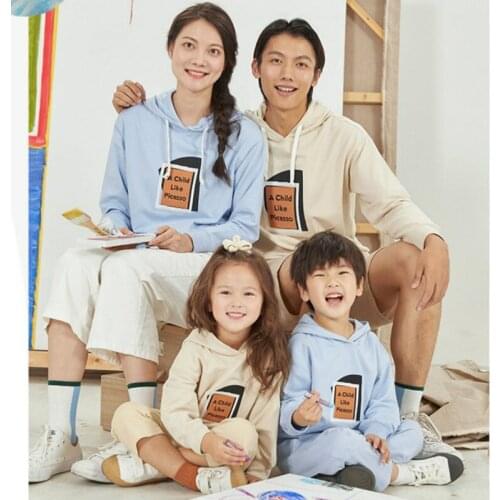 Dad and Son Family Matching Clothes Daughter Boys Autumn Couple Clothes Sisters Matching Outfits Ropa Familiar Tracksuit AE50FC