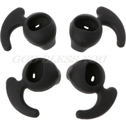 2 Pairs Black Silicone Earbud Eartip Replacement For Samsung S6 Sports Earphone Drop Shipping
