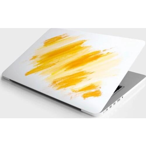 Sticker Master Abstract Yellow Brush Universal Sticker Laptop Vinyl Sticker Skin Cover For 10 12 13 14 15.4 15.6 16 17 19 "Inc Notebook decal for Macbook,asus,Acer,Hp,Lenovo,Huawei,Dell,Msi,Apple,Toshiba,Compaq