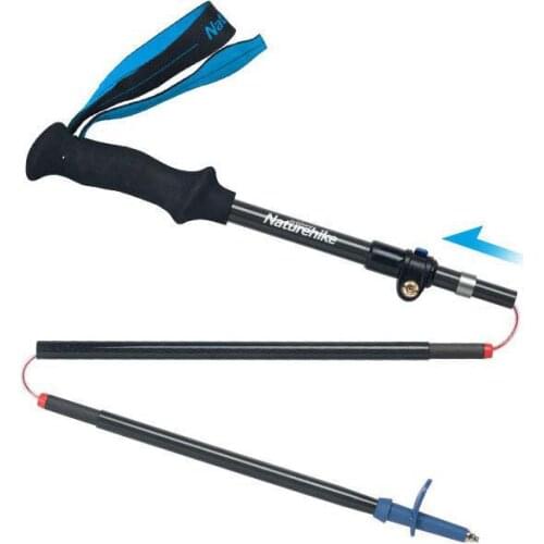 Carbon Fiber Ultralight 5-sections Foldable Adjustable Trekking Poles Carbon Fiber Walking Hiking Sticks NH18D010-Z Naturehik