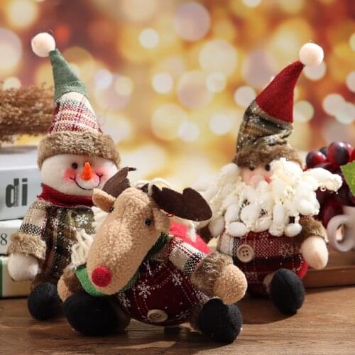 2021 Christmas Tree Decorations Elk Santa Snowman Decoration Kids New Year Gift Creative And Cute Christmas Dolls
