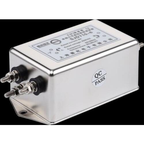 [VK] Ac single-phase Three EMI power filter 220V inverter servo SJD710-6A SJD710-6 Voltage Regulators