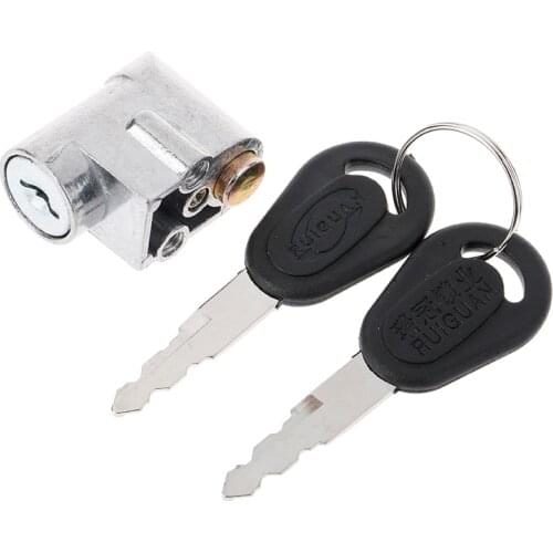 Ignition Switch Battery Safety Pack Box Lock + 2 key For Motorcycle Electric Bike Scooter E-bike