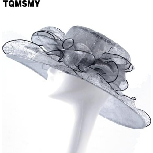 TQMSMY Elegant sun Hats For women Wide Birm Panama Beach hat girls Lace summer caps womens Bowknot bone Chapeu feminino Pesca