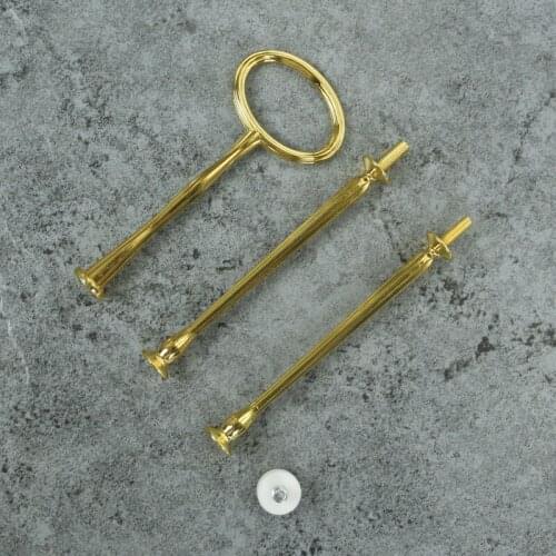 10pcs 3 tiers/set oval design cake stand cake stand metal gold -fast SHIPPING