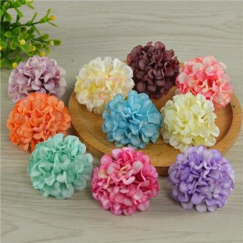 Artificial Chrysanthemum Head Bouquet with Flower Ball Chrysanthemum Flower Wholesale Small Green Onion Ball Silk Cloth Flowers