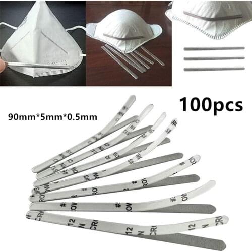 100/300/500PCS high quality mask DIY nose line nose bridge metal flat adhesive hot melt back adhesive aluminum strip production