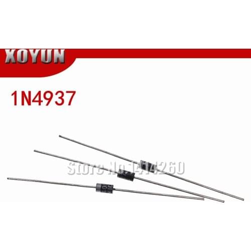 100pcs/lot 1N4937 IN4937 DO-41 Fast Switching Rectifier Diode 1A 600V