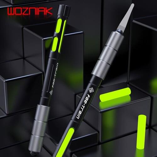 18kinds FAE-Train fluorescent handle Fluorescent rod knife + blade Function knife handle CPU prying mobile phone maintenance