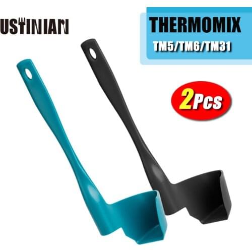 2Pcs Kitchen Thermomix TM6/TM5/TM31 Rotating Spatula For Kitchen Mixing Spatula Termomix Removing Portioning Food Processer
