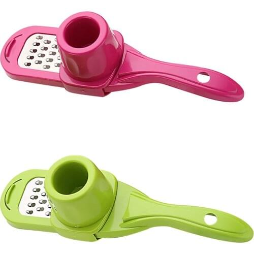 2020 New Portable 1PC Garlic Press Slicer Home Kitchen Stainless Steel Garlic Slicer Grinder Non-slip Slicing Tool