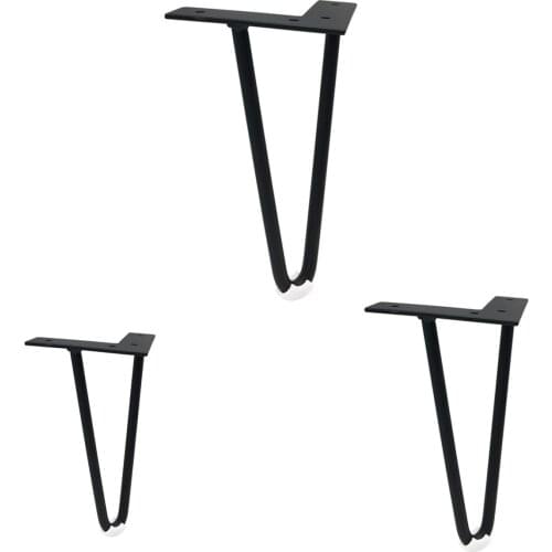 4Pcs/Set Metal Hairpin Table Desk Legs with Protector DIY Furniture Hardware for Sofa Cabinet Chairs