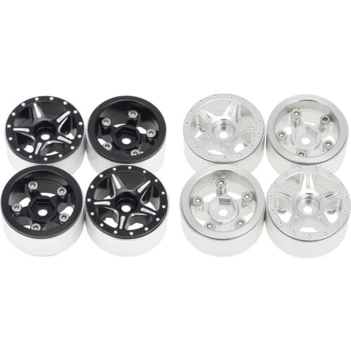 4x RC Car Aluminium Wheel Rim for 1/24th Model Axial SCX24 AXI00002 SCX24 AXI00001 SCX24 AXI90081 RC Off-Road Crawler