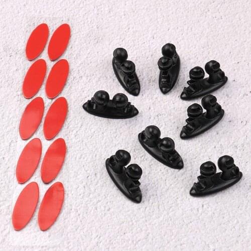 8Pcs/set Adhesive Wire Cable Holder Clip Cable Winder Wire Clip Organizer Space Saving Desk Accessories Office Supplies