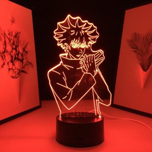 Jujutsu Kaisen Hold Hands Anime Lamp Fushiguro Megumi Light for Birthday Gift Fushiguro Megumi Lamp 3D LED Night Light Dropship