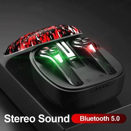 Tws wireless Headphone Bluetooth 5.0 stereo sports Headphone Tws Sports headphone button quick charging metal charging pod