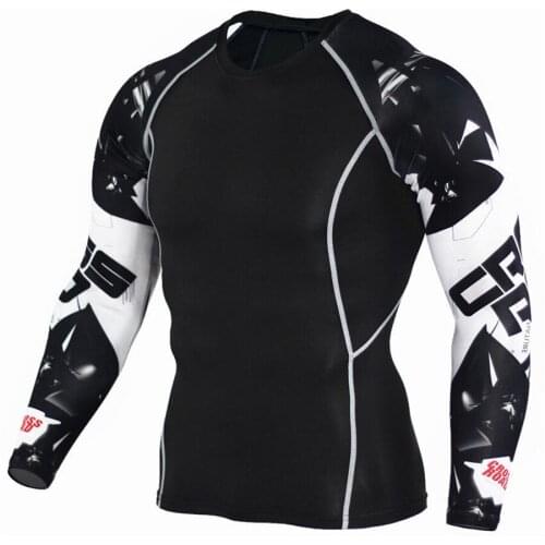 Quick Dry Compression Mens Long Sleeve T-Shirts Running Shirt Fitness Tight Tennis Soccer Jersey Gym Demix Sportswear