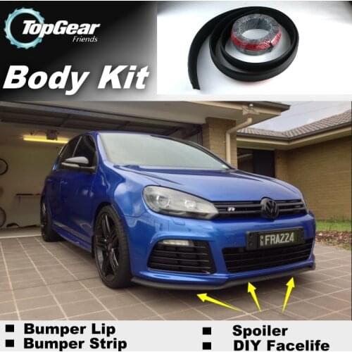 Bumper Lip Deflector Lips For Volkswagen VW Golf 3 4 5 6 7 Rabbit Caribe Cabrio Front Spoiler Skirt / Body Kit / Strip