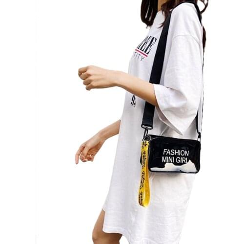 Kids See-Trough Bags Cross-Body Pack Handle Letter Prints Square Bucket-Shape Decorative Girl’s Beach Bag